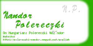 nandor polereczki business card